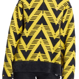 Chevron Knit Half Zip Pullover Sweater